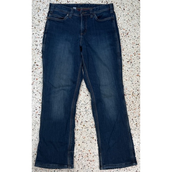 Carhartt Women's Carpenter Fleece Lined Denim Jeans Size 8 Short‎ - Picture 1 of 13
